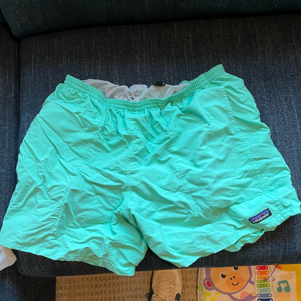 Patagonia Mint Green Swim Trunks